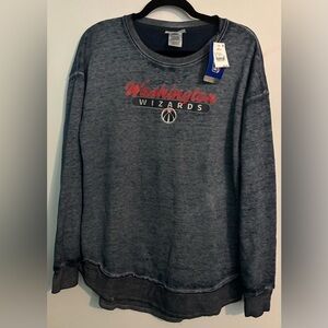 NWT NBA Womens Washington Wizards Blue Logo Crewneck Long sleeve Sweatshirt Sz M